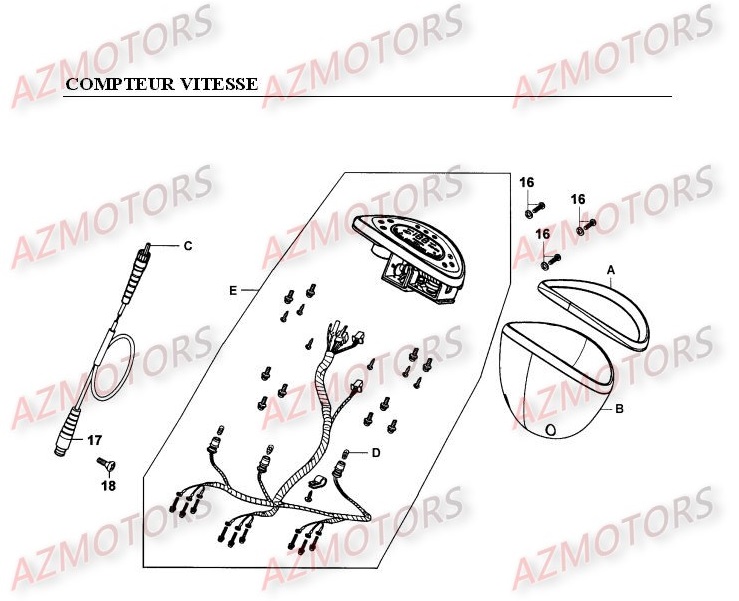 COMPTEUR DE VITESSE KYMCO GRAND DINK 250 I