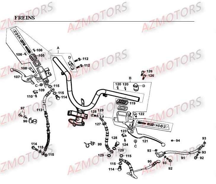 Freins KYMCO Pièces Scooter Kymco GRAND DINK 250 4T EURO I