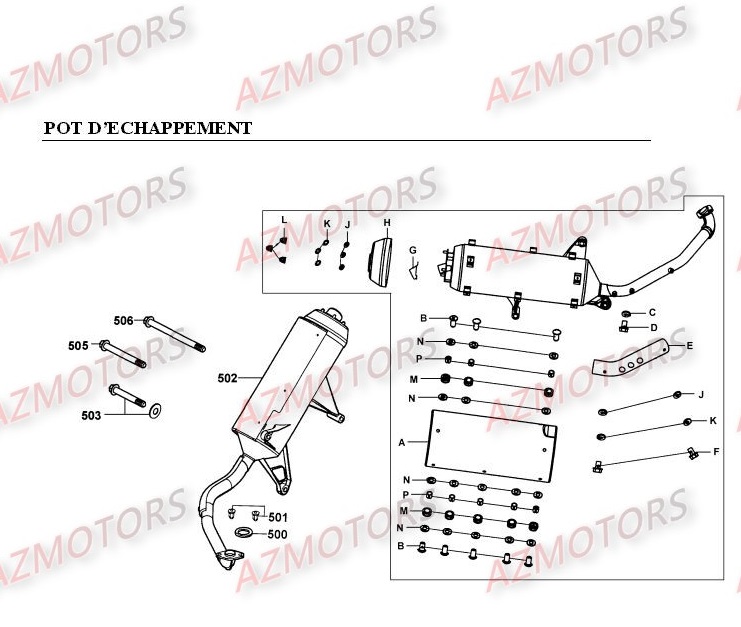 POT D ECHAPPEMENT KYMCO GRAND DINK 250 I