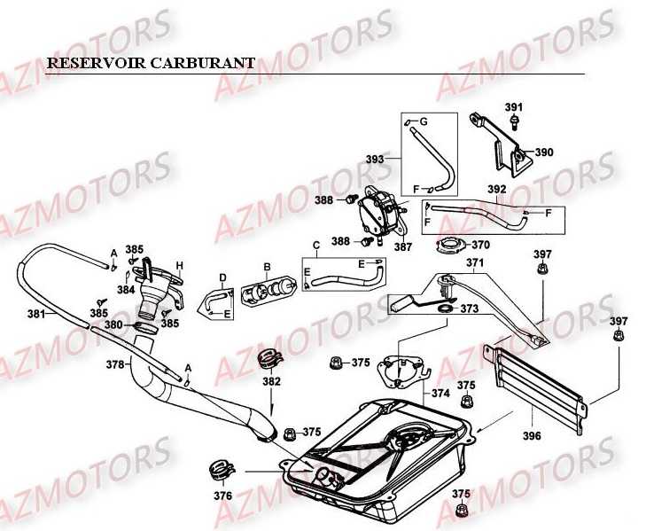 Reservoir A Carburant KYMCO Pièces Scooter Kymco GRAND DINK 250 4T EURO I