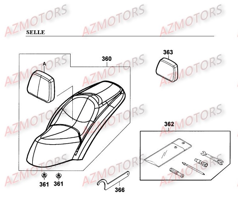 SELLE KYMCO GRAND DINK 250 I