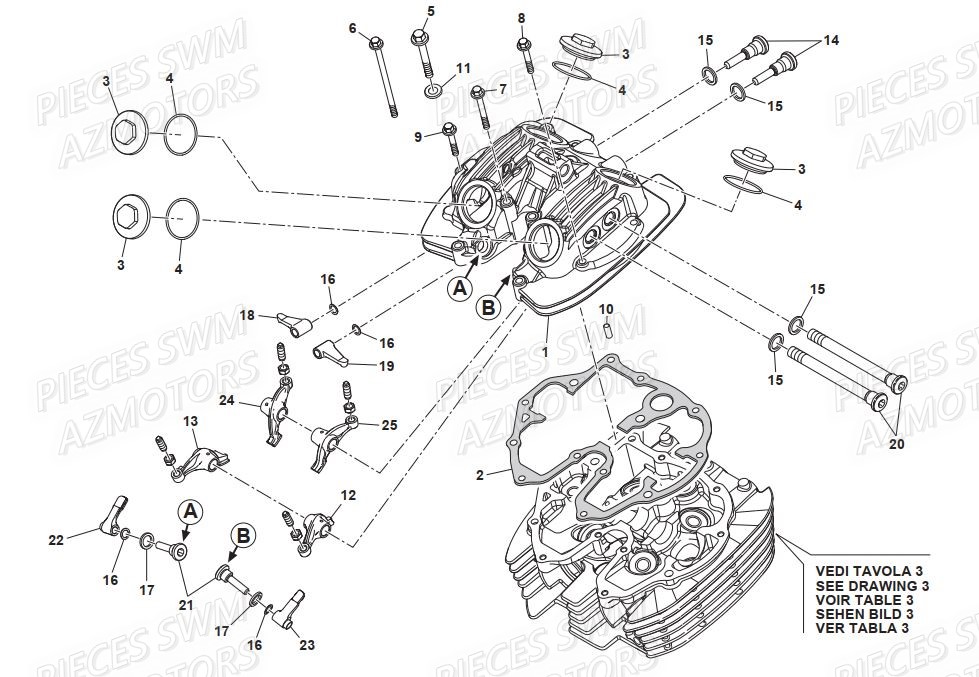 COUVRE_CULASSE SWM Pieces SWM Origine GRAN TURISMO 400