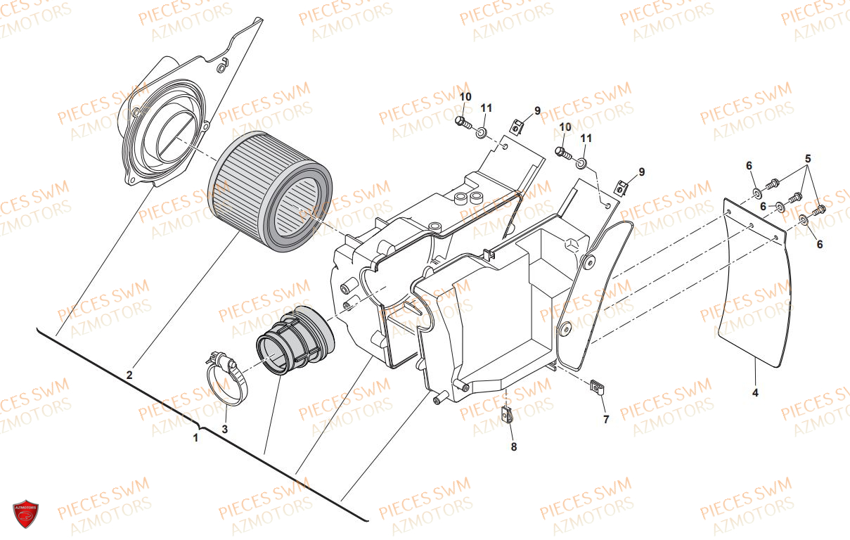 Filtre A Air SWM Pieces SWM Origine GRAN TURISMO 440 EURO 4
