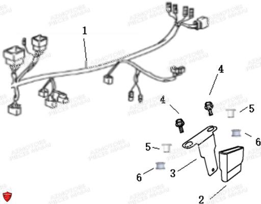 BOITIER_ECU-FAISCEAU_INJECTION MASAI Pièces Origine Masai Moto GREYSTONE 125 E4