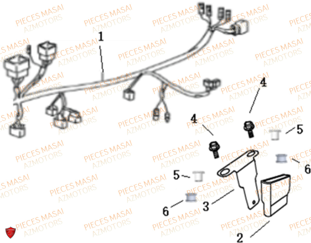 Boitier Ecu Faisceau Injection MASAI Pièces Moto GREYSTONE 125 E4