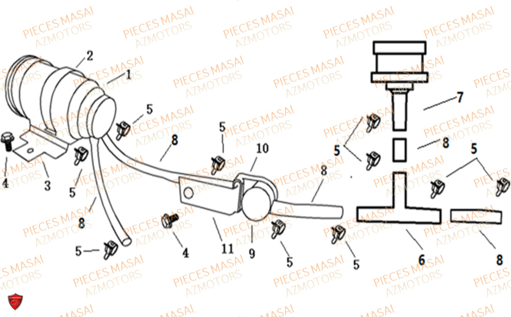 Canister AZMOTORS Pièces Moto GREYSTONE 125 E4