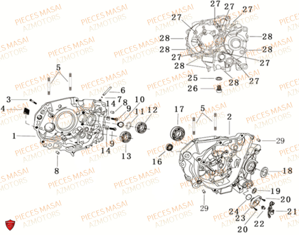 CARTERS MOTEUR AZMOTORS GREYSTONE 125 E4