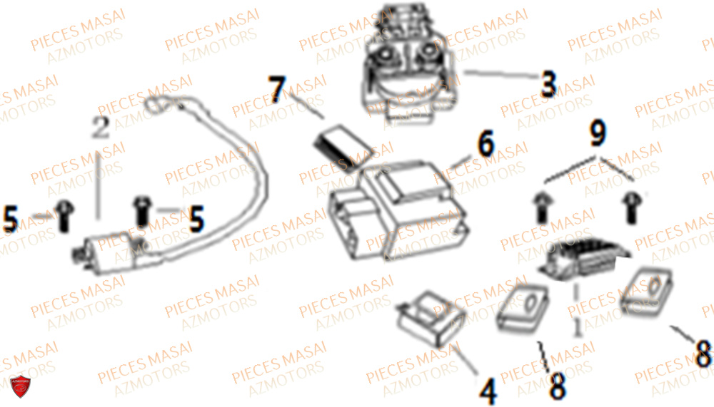 Composants Electroniques MASAI Pièces Moto GREYSTONE 125 E4