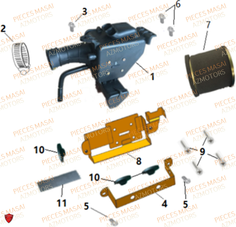 Filtre A Air MASAI Pièces Moto GREYSTONE 125 E4