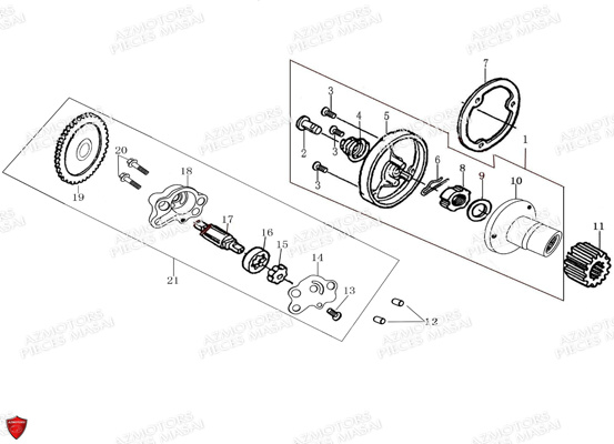 POMPE A HUILE-FILTRE A HUILE pour GREYSTONE 125 E4 POMPE A HUILE-FILTRE A HUILE pour GREYSTONE 125 E4