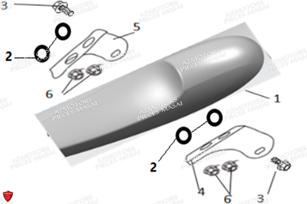 SELLE_OPTION MASAI Pièces Origine Masai Moto GREYSTONE 125 E4