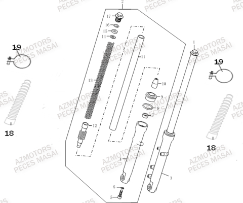 AMORTISSEUR AVANT AZMOTORS GREYSTONE 50