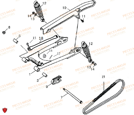 BRAS OSCILLANT AZMOTORS GREYSTONE 50