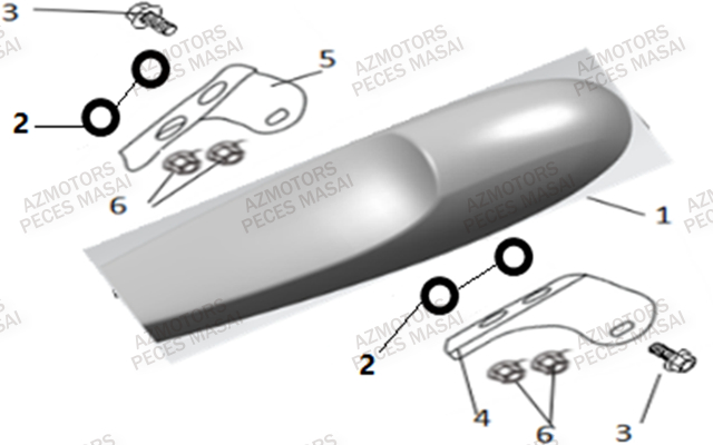 SELLE_(OPTION) MASAI Pièces Masai Origine Moto GREYSTONE 50cc