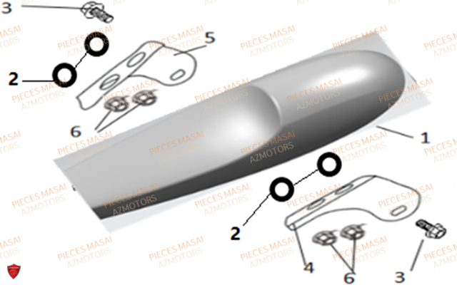 Selle Option MASAI Pièces Moto GREYSTONE 50cc