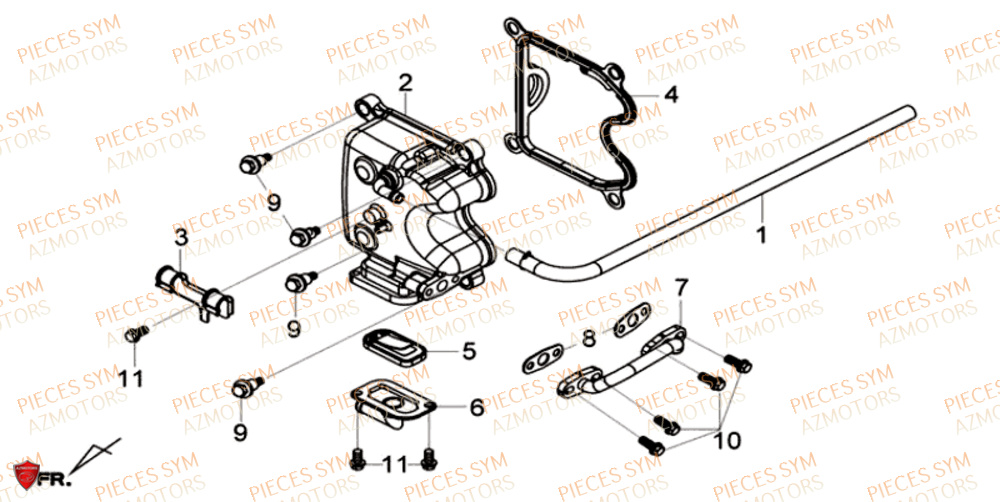 Couvercle De Culasse SYM Pièces GTS 125I SPORT EURO 4 - LN12WE-EU (2017-2020)