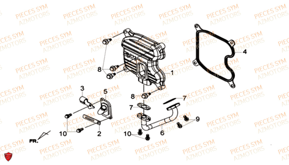 Couvre Culasse SYM Pièces GTS 300I ABS - LN30W9-EU (2017-2020)