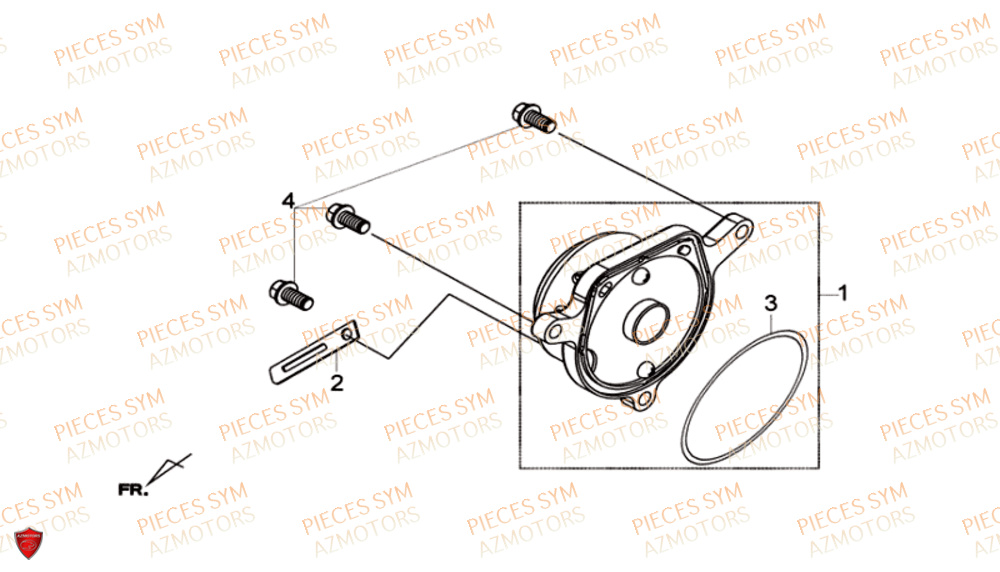 Couvre Lateral Culasse SYM Pièces GTS 300I ABS - LN30W9-EU (2017-2020)