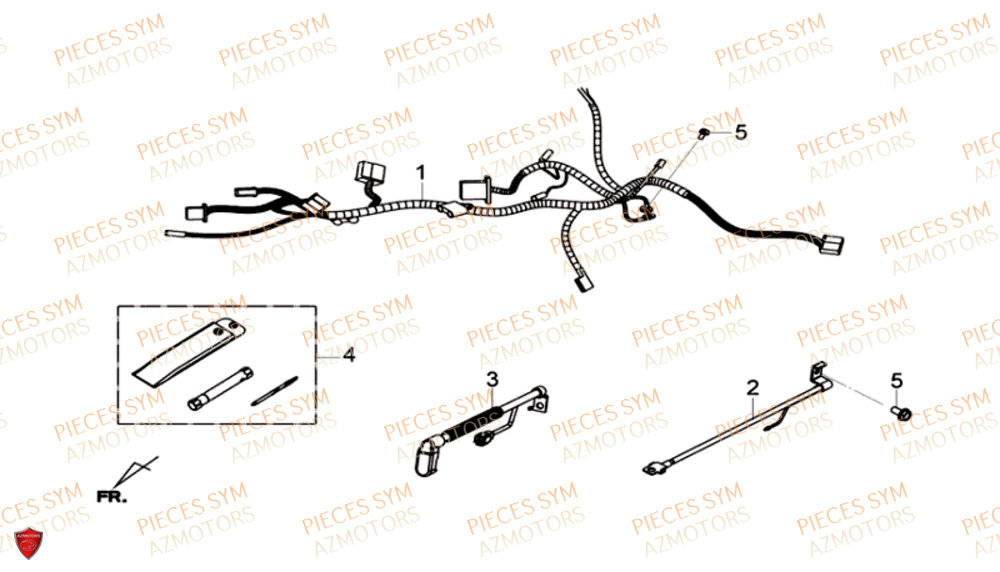 Faisceau Electriques SYM Pièces GTS 300I ABS - LN30W9-EU (2017-2020)