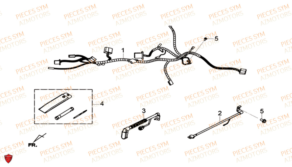 Faisceau Electrique SYM Pièces GTS 300I ABS SPORT EURO 4 - LN30WA-EU (2017-2020)