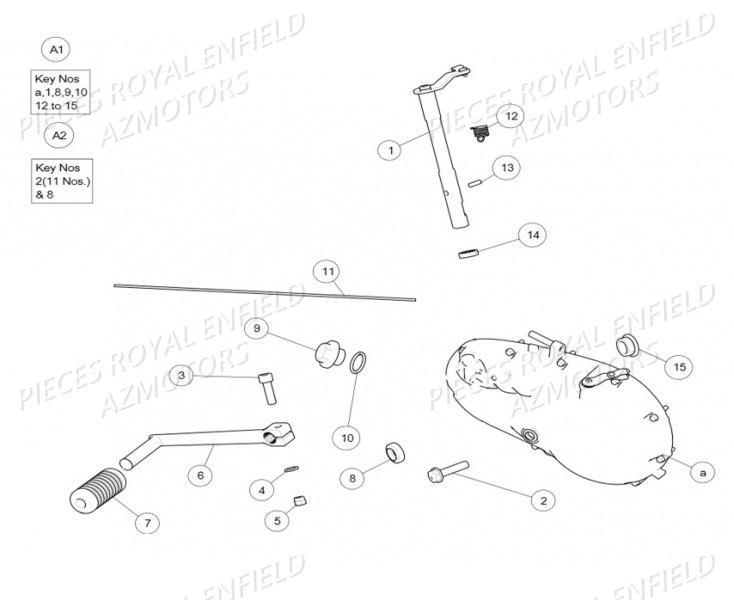 570452/E - RESSORT DE RAPPEL  (Royal Enfield) pour CARTER EMBRAYAGE de GT 535