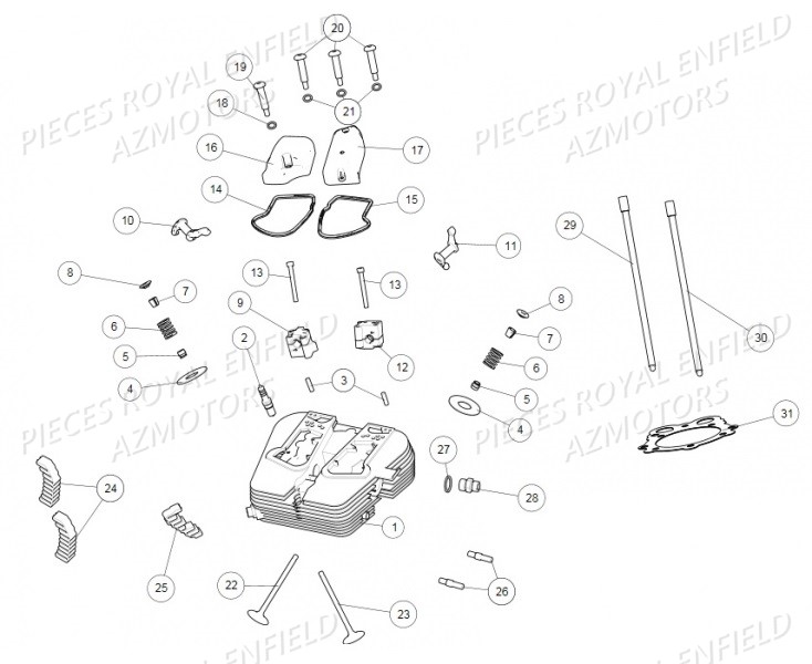 573906/A - RONDELLE JOINT SPY  (Royal Enfield) pour CULASSE de GT 535