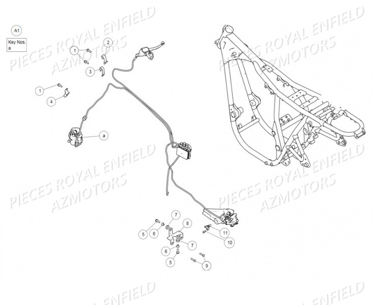 Support Abs ROYAL ENFIELD Pieces ROYAL_ENFIELD CONTINENTAL GT 535 (E4) RED / GREEN / BLACK (2017-2018)

