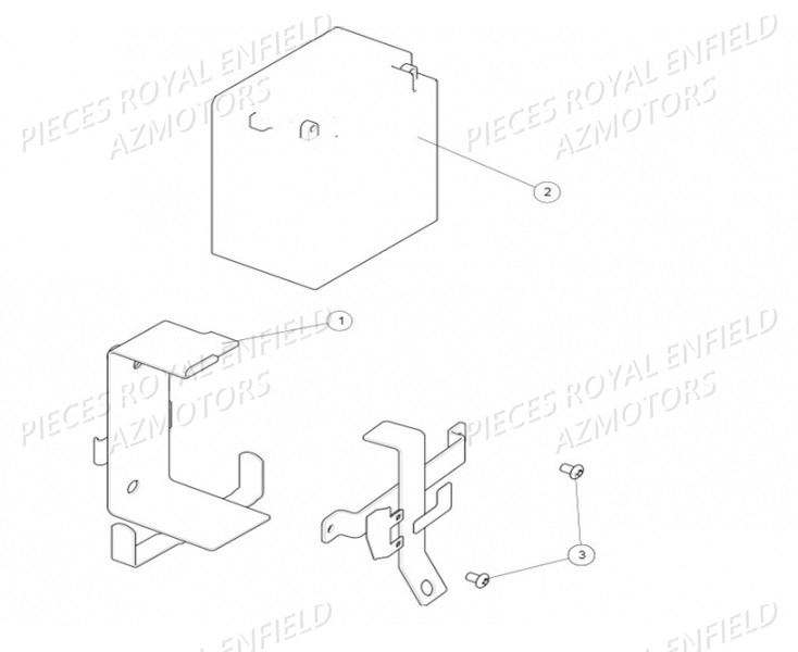 Support Batterie ROYAL ENFIELD Pieces ROYAL_ENFIELD CONTINENTAL GT 535 (E4) RED / GREEN / BLACK (2017-2018)

