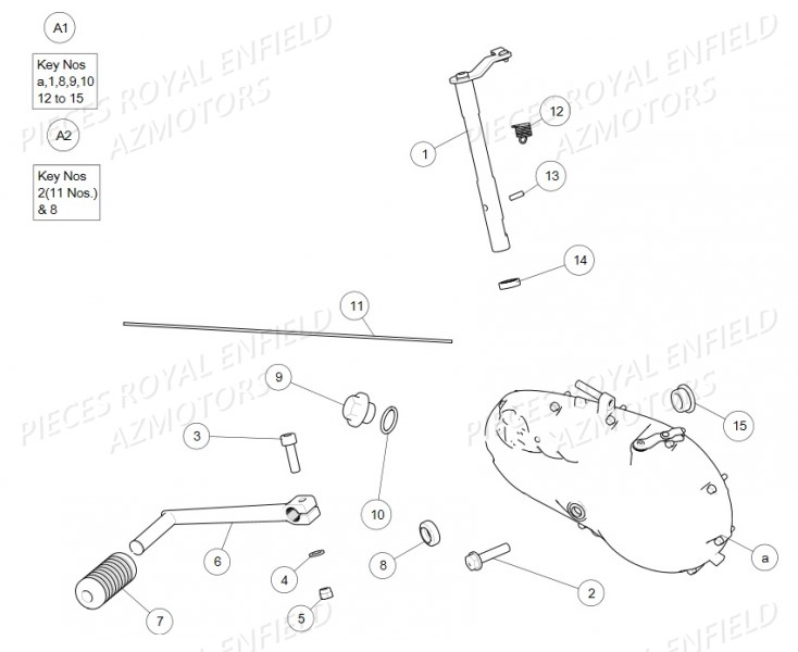 Carter Embrayage AZMOTORS Pieces ROYAL_ENFIELD CONTINENTAL GT 535 (E3) RED/BLACK/GREEN/YELLOW (2014-2016) 

