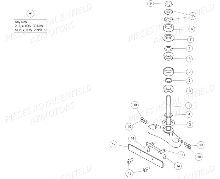 888269 - KIT ROULEMENT DIRECTION GT  (Royal Enfield) pour COLONNE DE DIRECTION de GT 535 EURO3