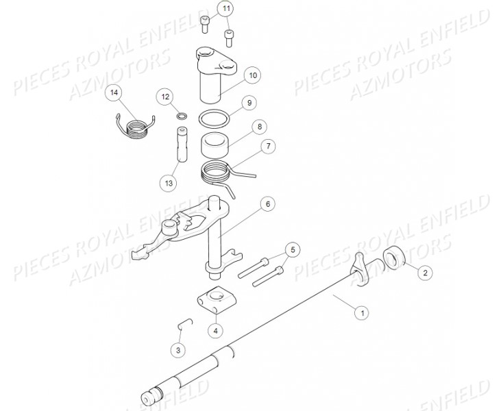 550072/B - RESSORT  (Royal Enfield) pour SELECTION de GT 535 EURO3