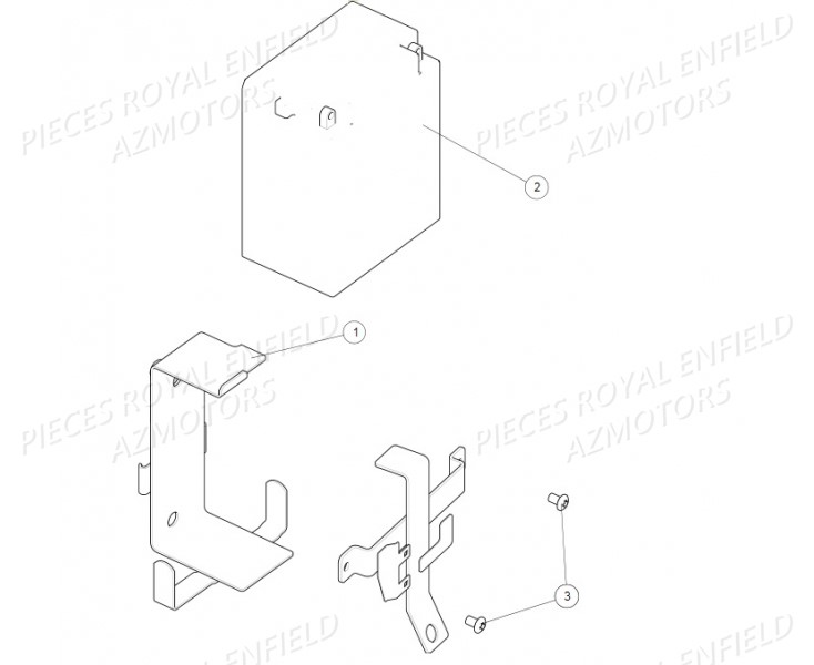 Support Batterie ROYAL ENFIELD Pieces ROYAL_ENFIELD CONTINENTAL GT 535 (E3) RED/BLACK/GREEN/YELLOW (2014-2016) 

