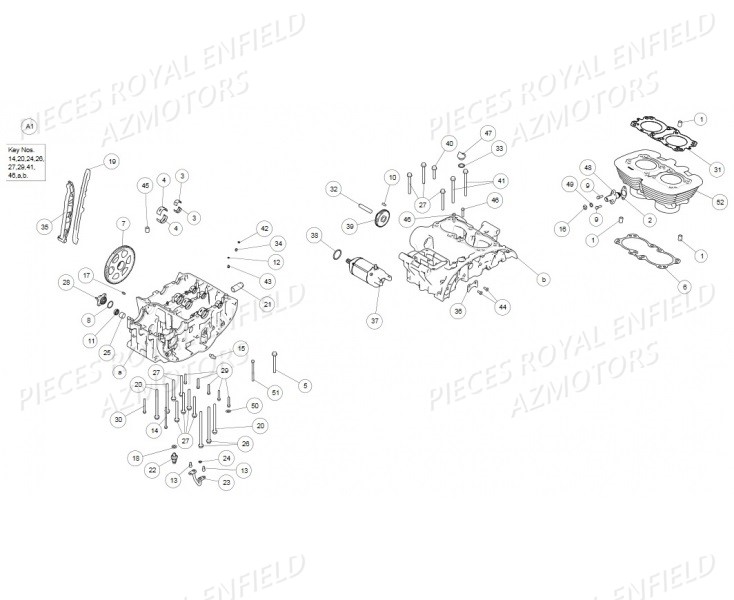 Carter Moteur Cylindre ROYAL ENFIELD Pieces ROYAL_ENFIELD CONTINENTAL GT 650 TWIN (E4) (2019-2020)

