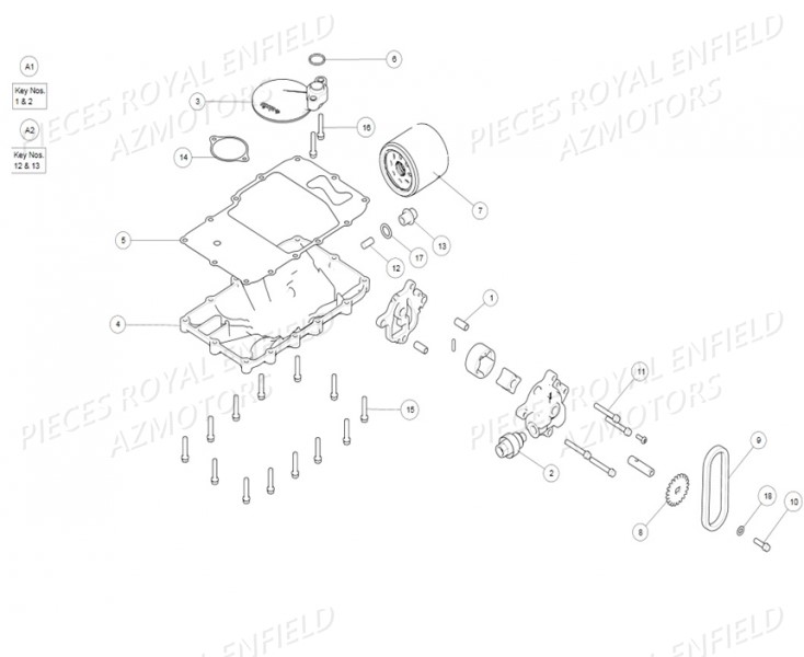 CIRCUIT_D_HUILE ROYAL ENFIELD Pieces ROYAL ENFIELD CONTINENTAL GT 650 TWIN (E4) (2019-2020)