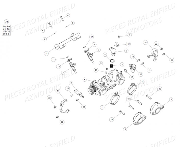 Corps Injection ROYAL ENFIELD Pieces ROYAL_ENFIELD CONTINENTAL GT 650 TWIN (E4) (2019-2020)

