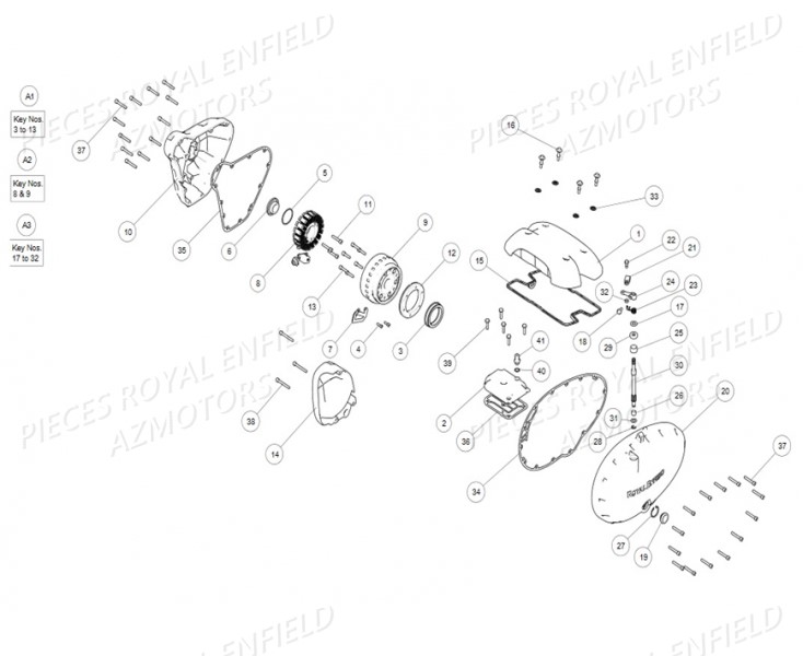 COUVERCLES_MOTEUR_ALLUMAGE ROYAL ENFIELD Pieces ROYAL ENFIELD CONTINENTAL GT 650 TWIN (E4) (2019-2020)