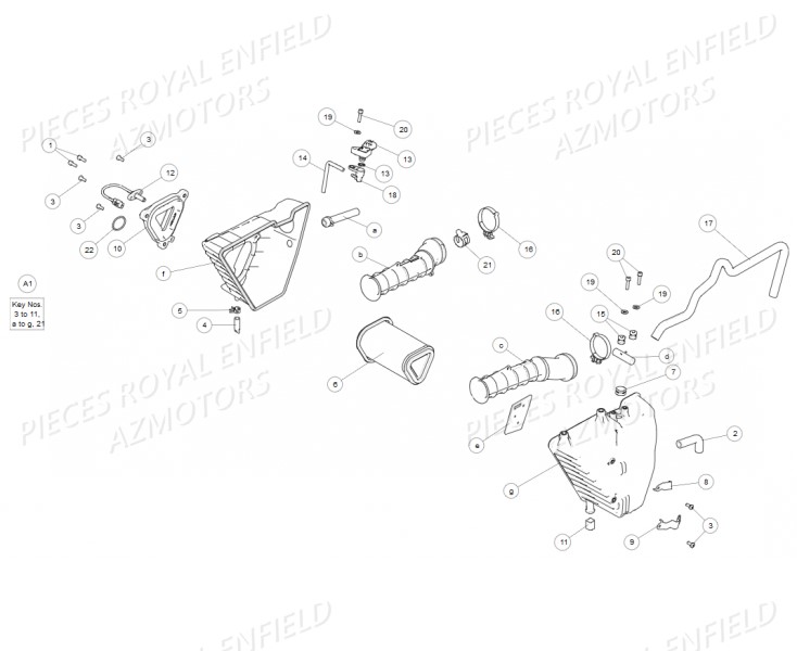 FILTRE A AIR GT 650 ROYAL ENFIELD GT 650 TWIN