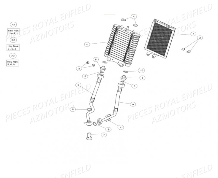 Radiateur D Huile ROYAL ENFIELD Pieces ROYAL_ENFIELD CONTINENTAL GT 650 TWIN (E4) (2019-2020)

