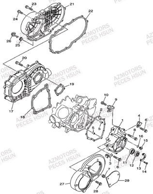 Carters HSUN Pièces Quad HSUN H5 - 500cc 4x4 EFI