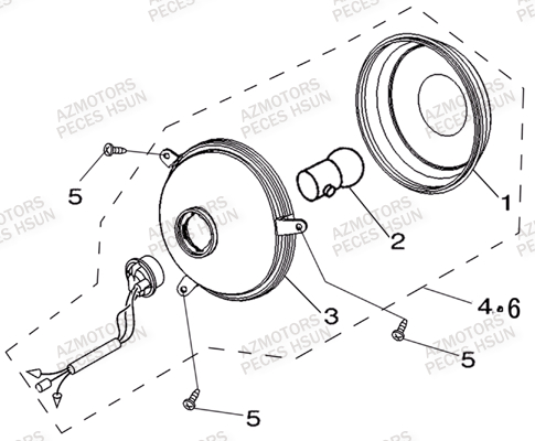 Clignotants Arriere HSUN Pièces Quad HSUN H5 - 500cc 4x4 EFI