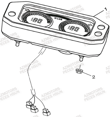 Compteur HSUN Pièces Quad HSUN H5 - 500cc 4x4 EFI