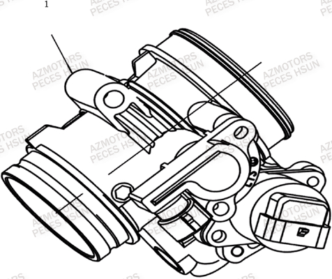 Debitmetre HSUN Pièces Quad HSUN H5 - 500cc 4x4 EFI