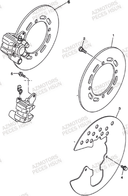 Disques De Frein HSUN Pièces Quad HSUN H5 - 500cc 4x4 EFI