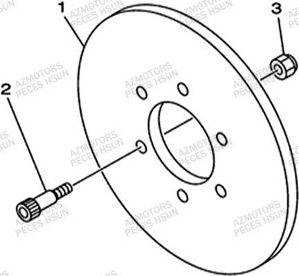 Disques De Frein Arriere HSUN Pièces Quad HSUN H5 - 500cc 4x4 EFI