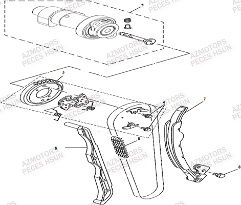 Distribution HSUN Pièces Quad HSUN H5 - 500cc 4x4 EFI