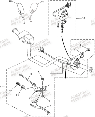 ENSEMBLE POIGNEE GAUCHE HSUN H5