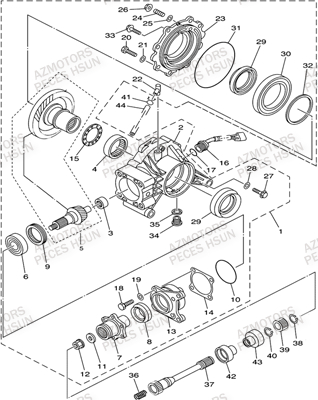 Pont Arriere HSUN Pièces Quad HSUN H5 - 500cc 4x4 EFI