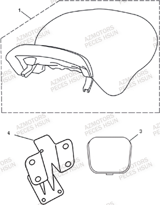 Selle HSUN Pièces Quad HSUN H5 - 500cc 4x4 EFI