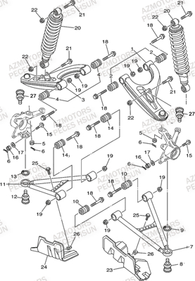 Suspension Avant HSUN Pièces Quad HSUN H5 - 500cc 4x4 EFI