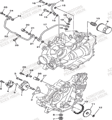 Systeme De Lubrification HSUN Pièces Quad HSUN H5 - 500cc 4x4 EFI